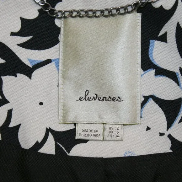 ANTHROPOLOGIE ELEVENSES Florilege Coat Long Jacket Floral Tailored Size 2 - Picture 7 of 16